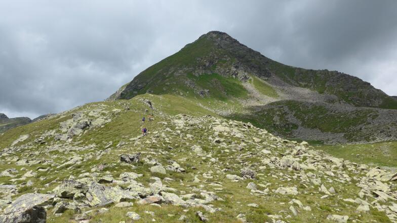 Der steile Hang zum Weißen Beil