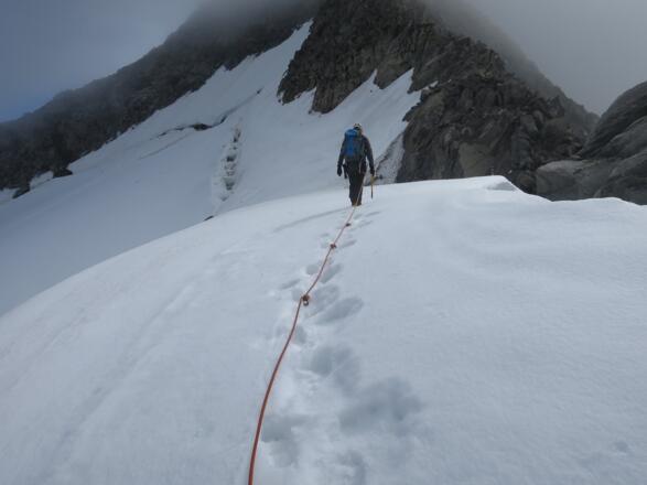 Die letzten Meter in die Westgratscharte.