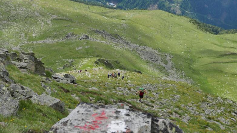 Beim Aufstieg im Steilstück