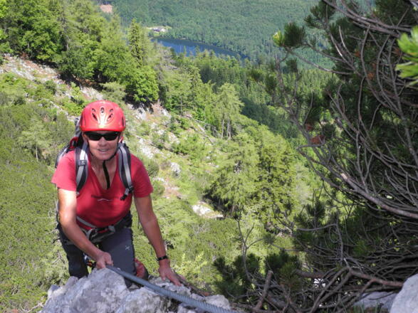 Los gehts! Im Hintergrund der Nussensee.