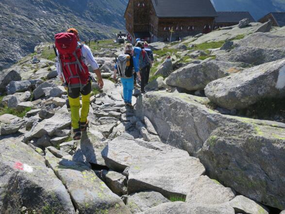 Die letzten Meter zur Kürsingerhütte.