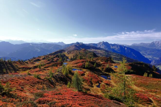 Ausblick vom Gründegg auf die Trögseen
