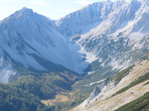 Rückblick auf das Stempeljoch und den Wilde Bande Steig