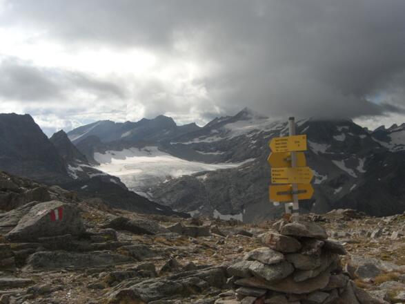 Fraganter Scharte, Blick in den Talschluss von Rauris