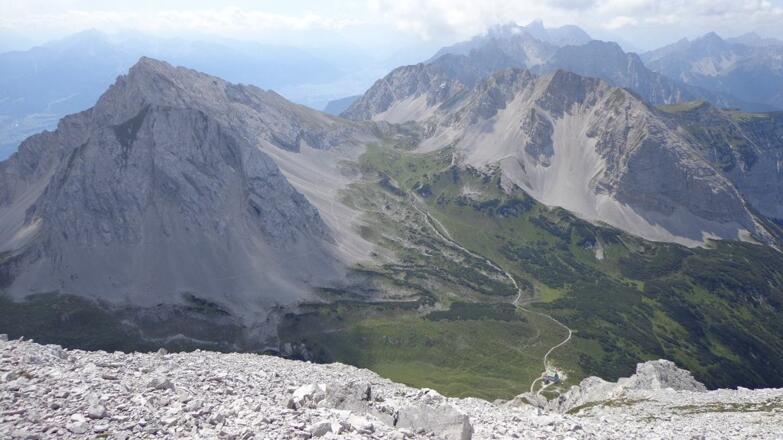 Rumerspitze, Arzlerscharte und Mantelspitze