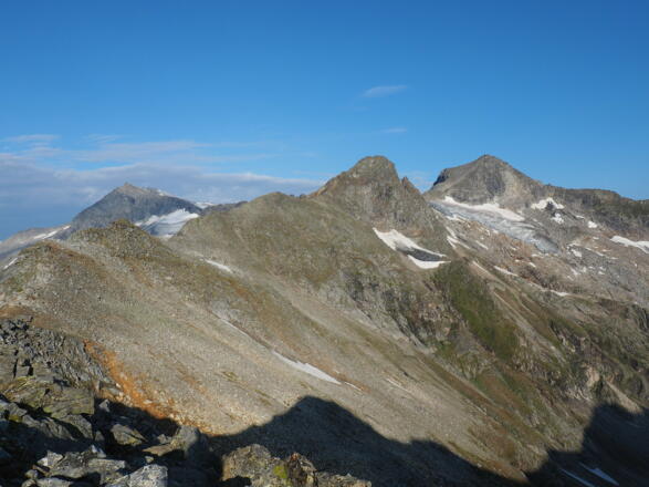 Rotebentörl 2690m mit Seekopf und Kratzenberg