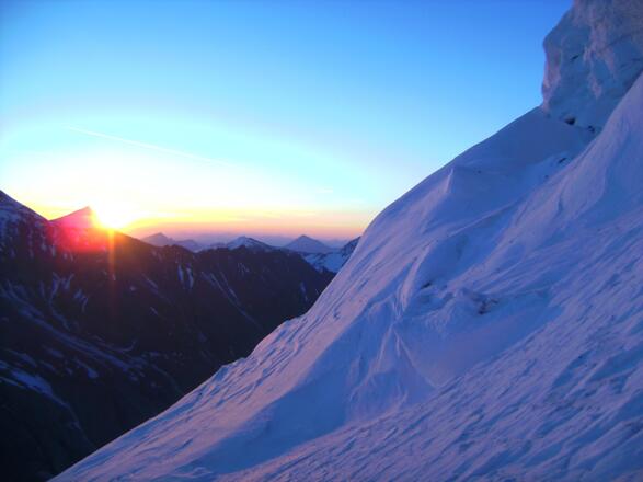 Sonnenaufgang in der Berglerrinne