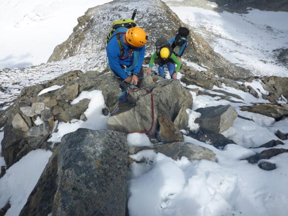 ... gesichert geklettert werden.