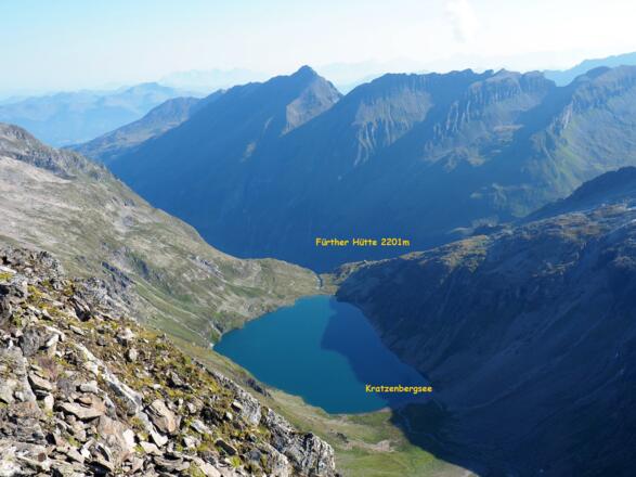 Kratzenbergsee und Hütte vom Seekopf