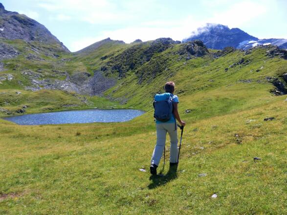 Berglacke vor den Huggachköpfen
