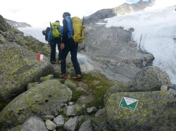 Der Bergweg Richtung Obersulzbachtörl wurde aufgrund des Gletscherrückgangs über weite Strecken verlegt und neu gestaltet.