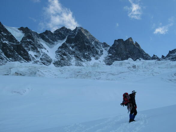 beim Zustieg zur Biwakschachtel - Großglockner Nordwand