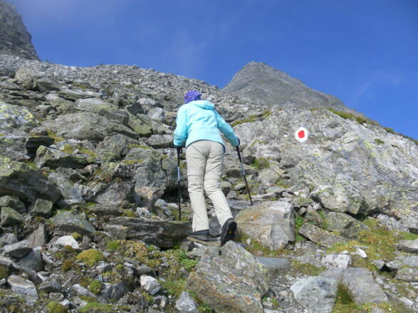 Geröllhang über der Hütte