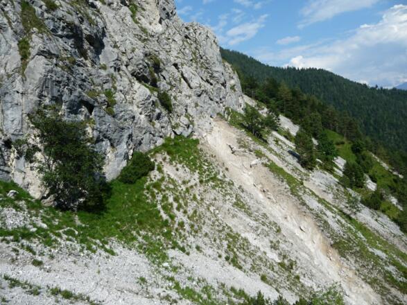 Querung hoch über der Kranebitter Klamm