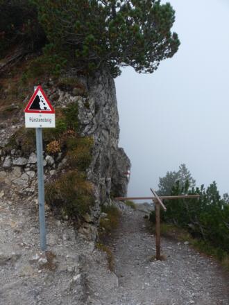Drehkreuz am nördlichen Ende des Fürstensteiges