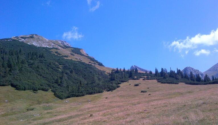 Blick zurück zum Kreuzkogel von der Scheiblegger Hochalm (Variante 01A)