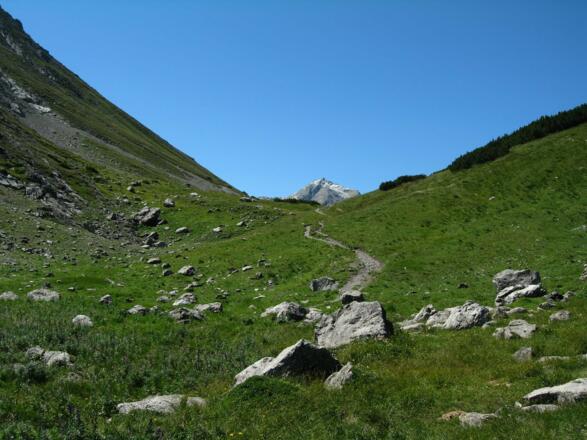 Blick über das Saulajoch.