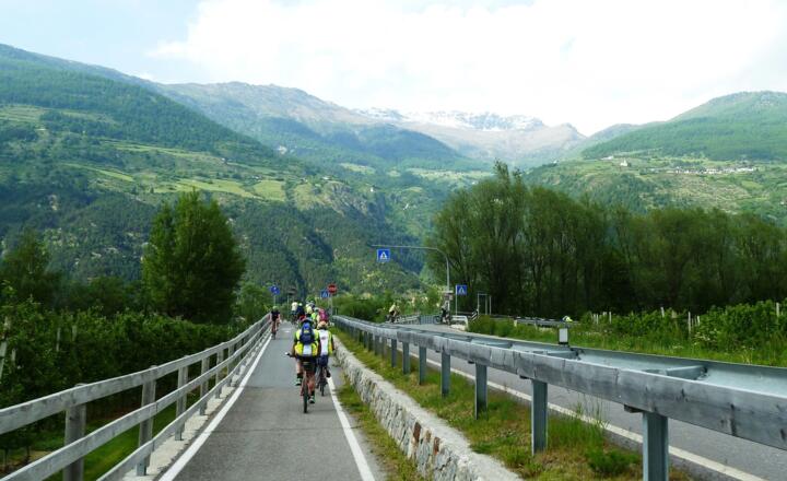 Radweg kurz vor Schlanders