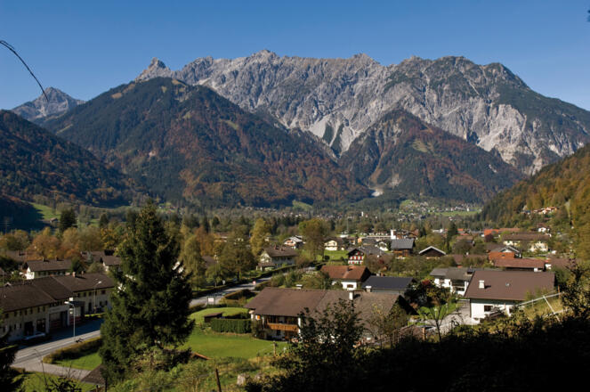 Blick vom Gaueserwaldweg nach Gantschier