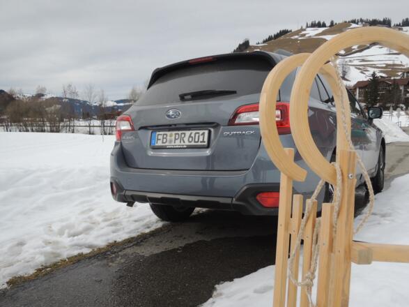 Rodeln in Wertach mit dem Subaru Outback