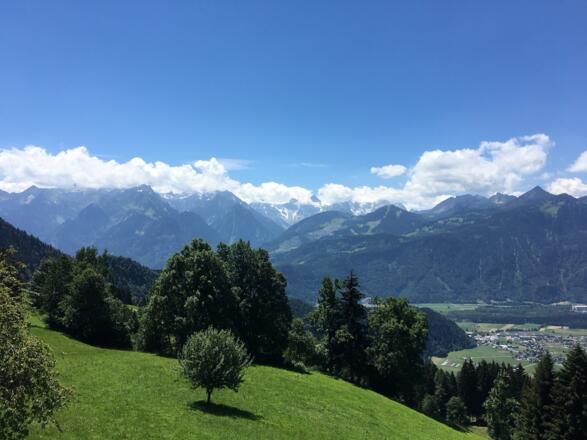 Etappe 3: Panorama am Ludescherberg Richtung Brandnertal