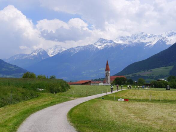 Auf dem Radweg kurz vor Glurns