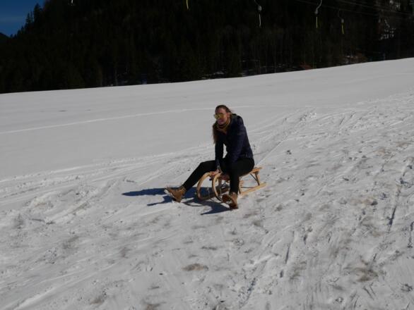 Rodeln auf der Subaru Abenteuertour