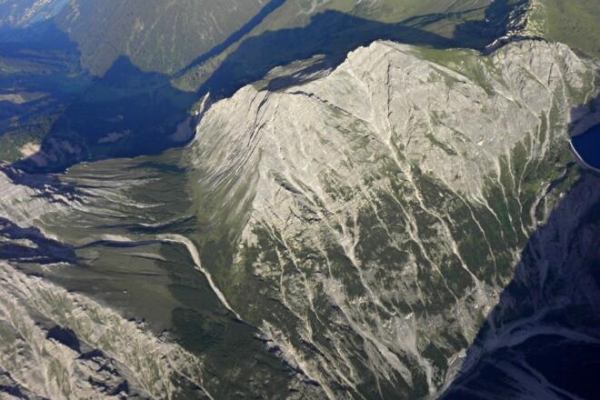 Luftbild des Nördlichen und Südlichen Schafgafalls