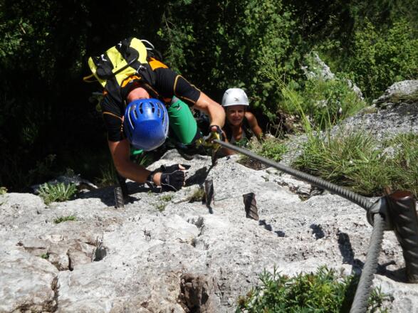 Nun folgt eine steile Platte.