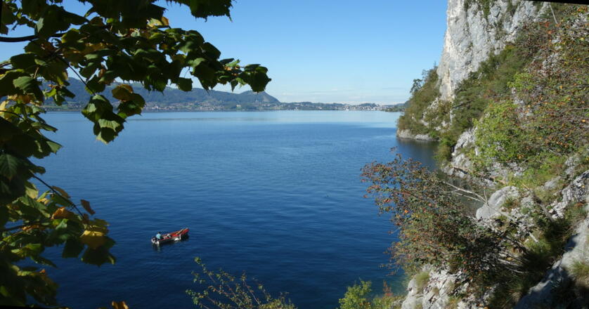 Abstieg am Miesweg zum Traunsee