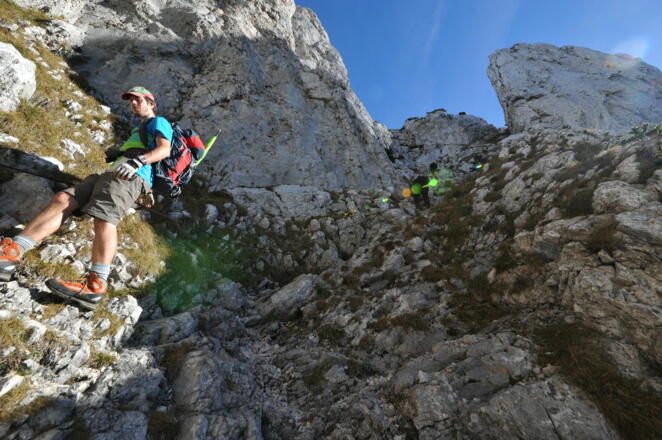 nach der Querung Richtung Fenster