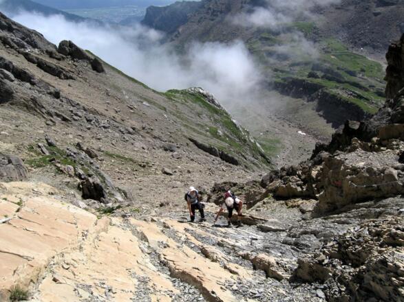 Abstieg von der Muttekopfscharte