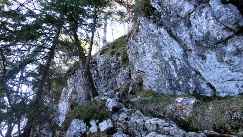 versicherte Steilstufe 1025m - 1000m