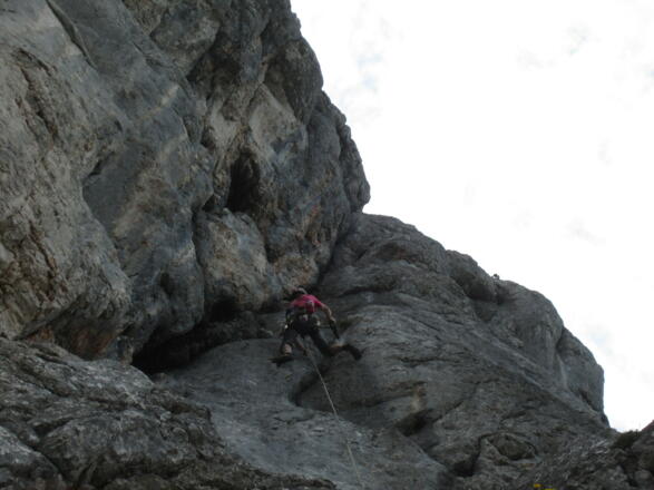 Die Routen am kleinen Bruder wurden im Vorstieg eingerichtet