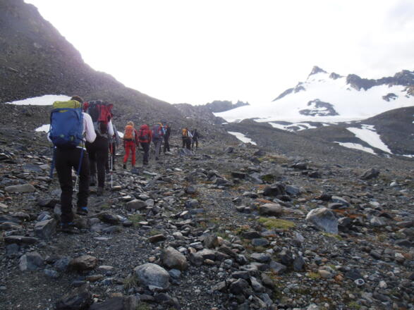Die Dreiländerspitze mit der oberen Ochsenscharte.