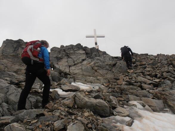 Kurz vor dem Gipfel der Hinteren Jamspitze.