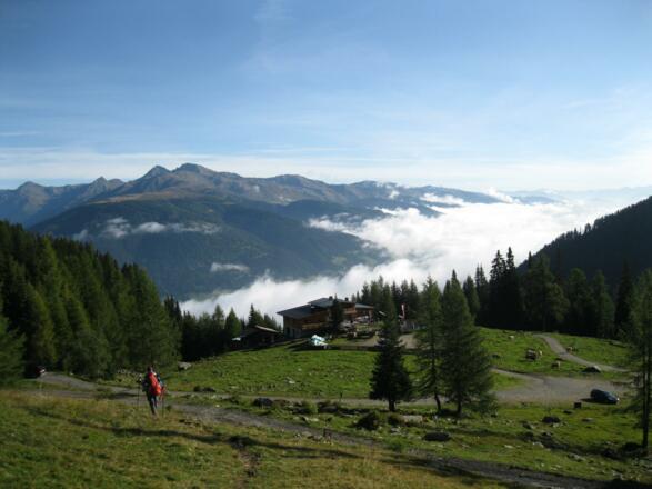 Rückblick auf die Leckfeldalm