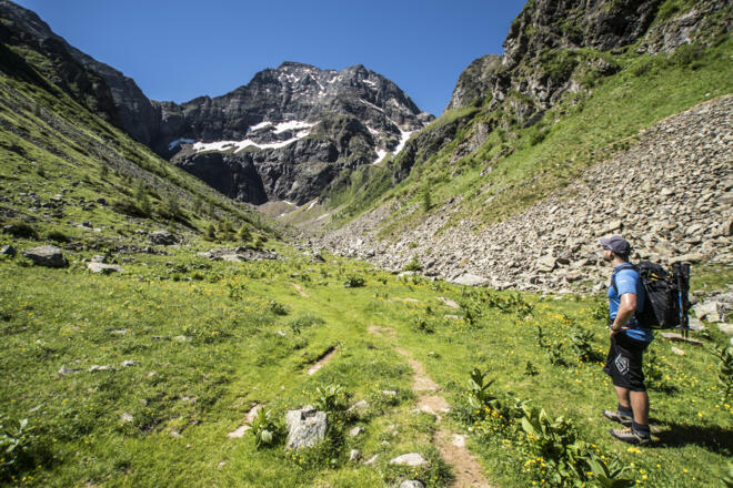 Blick in den Gollingwinkel und zur Nordwand des Hochgolling