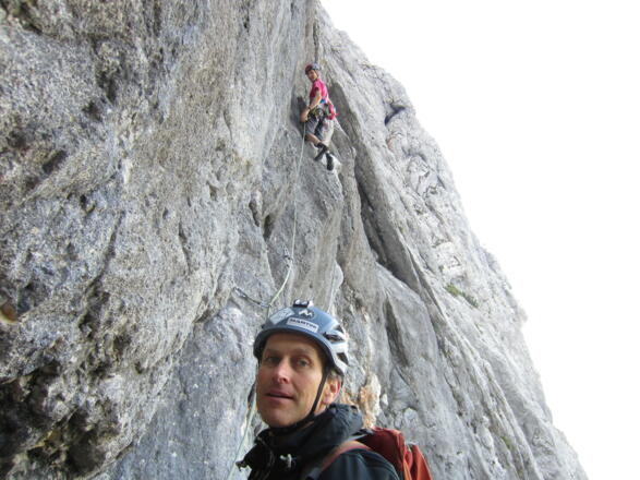 Querung in der exponierten Rampe