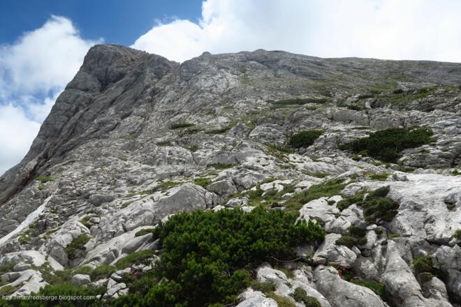 Und der Aufstieg sieht hier freundlicher aus