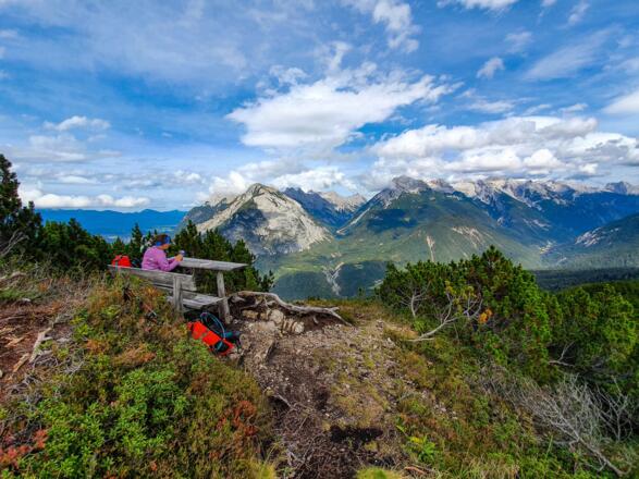 Die Aussichtsstelle auf dem Zäunlkopf