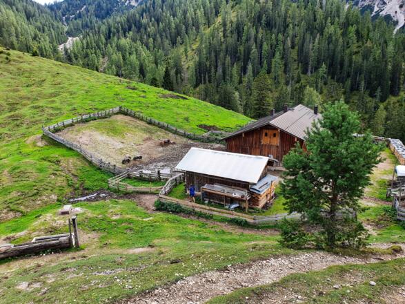 Blick zurück zur Oberbrunn-Alm