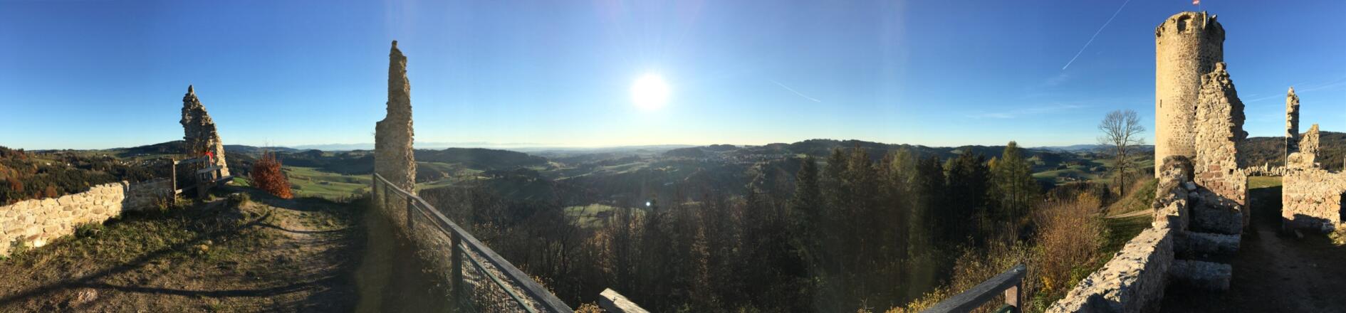 Aussicht von Ruine Waxenberg