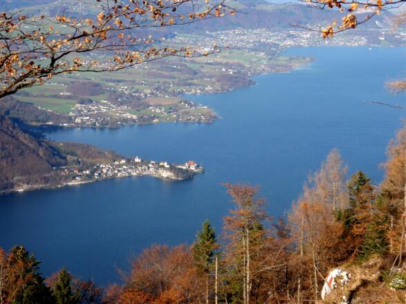 Traunkirchen vom Erlakogel gesehen