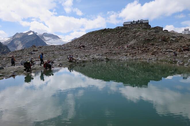 Der See kurz vor der Braunschweigerhütte. Ein schöner Tag geht zu Ende.
