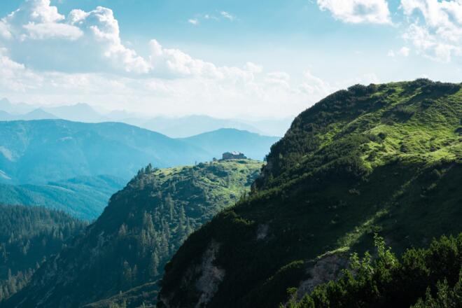 Blick auf Hofpürglhütte
