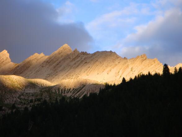 Abendstimmung von der Kerschbaumer Alm aus 