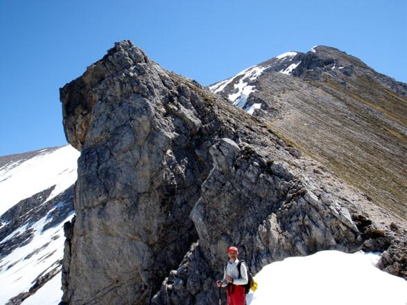 Oberhalb dem Schrockengrateinstieg 1995m