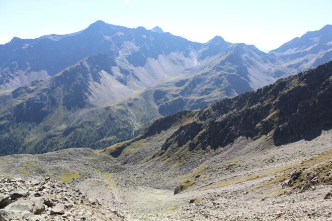 Blick von der Scharte Richtung Lienzerhütte