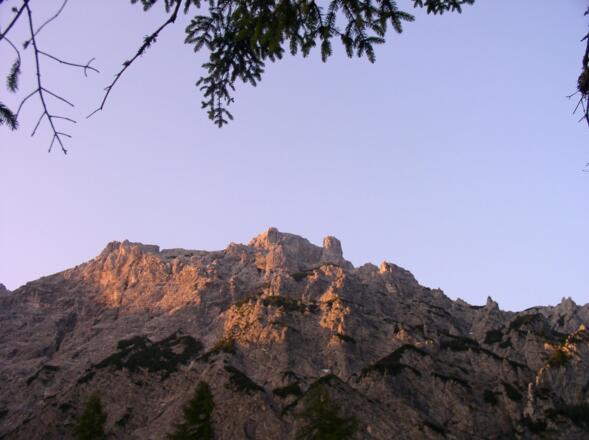 Der Almkogelstock, unser Ziel vom Tal